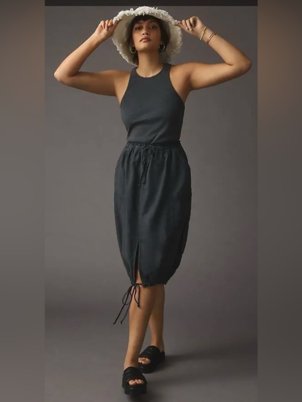 Daily Practice by Anthropologie Be Bold Racerback Twofer Dress M - Picture 9 of 14